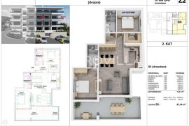 Makarska, dvosoban stan, novogradnja Z2 ,S5, Makarska, Wohnung