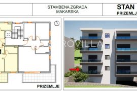 Makarska, dvosoban stan, novogradnja S1, Makarska, Appartement