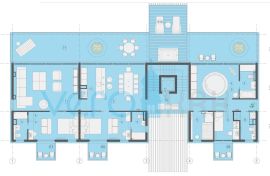 Malinska, okolica, vrhunski prenthouse s prekrasnim panoramskim pogledom na more, Malinska-Dubašnica, Apartamento