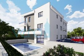 Malinska, novogradnja, penthouse sa pogledom na more i jednosobni stan sa okućnicom, prodaja, Malinska-Dubašnica, Wohnung