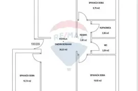 Zagreb, Trešnjevka, stan 84 m2, 3SS + DB s panoramskim pogledom, Zagreb, Appartamento