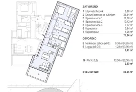 APARTMANI U STAMBENOJ ZGRADI, NOVOGRADNJA, 100 m OD MORA - ŠIMUNI, PAG, Pag, Flat