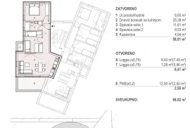 APARTMANI U STAMBENOJ ZGRADI, NOVOGRADNJA, 100 m OD MORA - ŠIMUNI, PAG, Pag, Flat