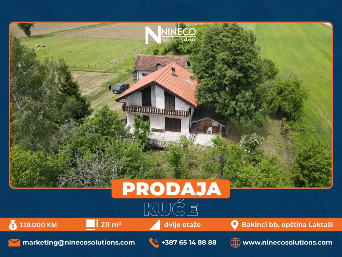 KUĆA - BAKINCI - 211 m2 (Opština Laktaši), Laktaši, Famiglia