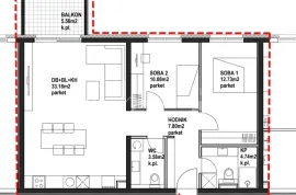 Prodaja, Zagreb, Stenjevec, trosoban stan 77,15m2, Zagreb, Apartamento