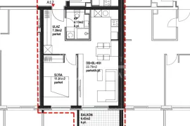 Prodaja, Zagreb, Stenjevec, dvosoban stan 51.92m2, Zagreb, Apartamento