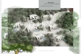 OPATIJA, BREGI- Građevinsko zemljište 10250m2 s panoramskim pogledom na more s idejnim projektom za  ville s bazenom, Matulji, Arazi