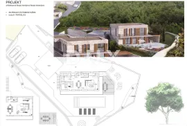 OPATIJA, BREGI- Građevinsko zemljište 10250m2 s panoramskim pogledom na more s idejnim projektom za  ville s bazenom, Matulji, Arazi