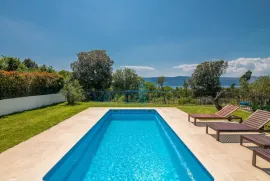 Otok Krk, okolica, Dvojna kuća 135m2 sa bazenom i pogledom na more, prodaja, Krk, House