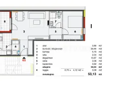 STAN, PRODAJA, NOVOGRADNJA, ZAGREB, JAKUŠEVEC, 53 m2, 2-soban, Zagreb, Stan