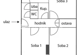 Zagreb, Trešnjevka, trosoban stan NKP 74 m2, Zagreb, Apartamento