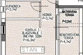 TURANJ - STAN S8 U POTKROVLJU, PRVI RED DO MORA, Sveti Filip I Jakov, Appartement