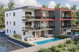 Istra, Novigrad - dvosoban stan sa dnevnim boravkom, 66m2, drugi kat sa prekrasnim pogledom, Novigrad, Appartement