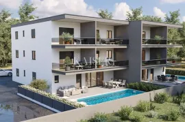 Istra, Novigrad - dvosoban stan sa dnevnim boravkom, 68m2, prvi kat, Novigrad, شقة