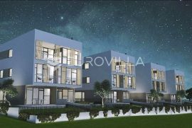 Rovinj, trosobni dvoetažni stan A u prizemlju NKP 107 m2 novogradnja, parkirno i garažno mjesto, vrt, Rovinj, Appartment