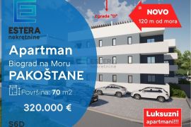 Apartman PRODAJA Pakoštane 70 m2 drugi kat D, Pakoštane, Stan