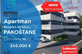 Apartman PRODAJA Pakoštane 70 m2 prizemlje B, Pakoštane, Wohnung