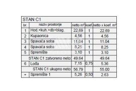 Pula - stan, 56m2, 2 sobe, prizemlje, Pula, Appartamento