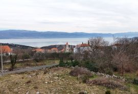 OTOK KRK, RISIKA - Građevinsko zemljište s otvorenim pogledom na more, Vrbnik, Tierra