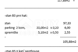 ZADAR, DIKLO - penthouse, na atrativnoj lokaciji sa pogledom na more, Zadar, Wohnung