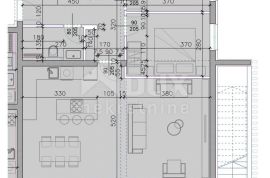 ZADAR, SUKOŠAN, 2s+db stan penthouse u vrhunskoj novogradnji s pogledom na more, Sukošan, Apartamento