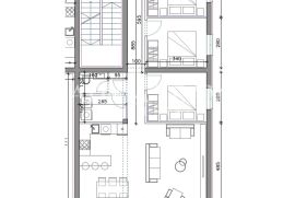 APARTMANI U NOVOGRADNJI S POGLEDOM NA MORE I GRATIS PARKINGOM - SUKOŠAN, Sukošan, Wohnung