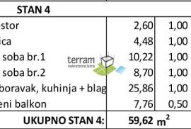 Istra, Žminj, stan 59,62m2 prvi kat, NOVO!!, #prodaja, Žminj, Kвартира