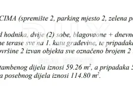 MATULJI, JUŠIĆI, JURDANI- stan 1.kat, 64,99m2 u novogradnji DB+2S s okućnicom, Matulji, Stan