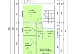 MATULJI, JUŠIĆI, JURDANI- stan prizemlje 62,34 m2 u novogradnji DB+2S s okućnicom, Matulji, Stan