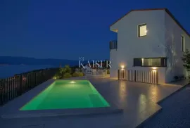 Otok Krk, Vrbnik- moderna vila 127m2 panoramskim pogledom, Vrbnik, Famiglia