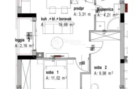 MODERAN DVOSOBAN STAN S 2 TERASE I 2 PARKINGA, Pula, Stan