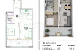 Makarska Novogradnja 2soban 56m2 (2min. pješke od mora), Makarska, Daire