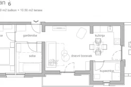 Hvar: Vrboska stan 63 m2 s parking mjestom, Jelsa, Wohnung