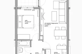 STAN A206 MOGUĆA KUPNJA PUTEM KREDITA,  45.79m2, Zagreb, Apartamento