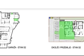 Kaštela luksuzan trosoban stan S2, 102,8 m2 sa velikom terasom, vrtom i garažom, Kaštela, Kвартира