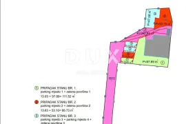 MATULJI, JUŠIĆI, JURDANI- stan 2. kat 83,43 m2 u novogradnji DB+2S s okućnicom, Matulji, شقة