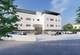 Apartmani u izgradnji s bazenom i pogledom na more, Trogir, Kвартира