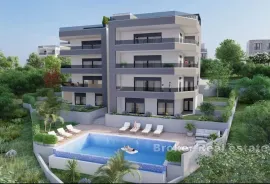 Apartmani u izgradnji s bazenom i pogledom na more, Trogir, Appartamento