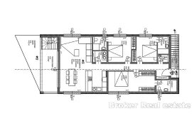 Ekskluzivan penthouse s krovnom terasom u prvom redu do mora, Trogir, Daire