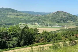 Istra, Motovun, građevinsko zemljište s pogledom na Motovun, Motovun, Land