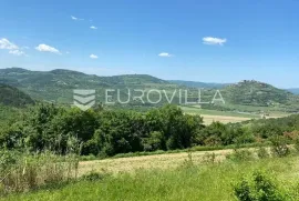 Istra, Motovun, građevinsko zemljište s pogledom na Motovun, Motovun, Land