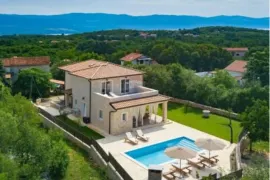 OTOK KRK-DOBRINJ moderna mediteranska kamena villa s bazenom i okućnicom, Dobrinj, Σπίτι