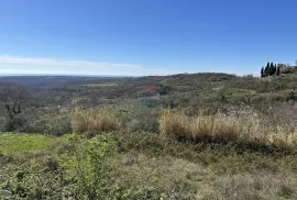 Istra, Krasica - Građevinsko zemljište s pogledom na more i pravomoćnom građevinskom dozvolom, Buje, Земля