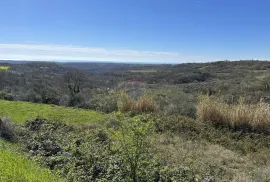 Istra, Krasica - Građevinsko zemljište s pogledom na more i pravomoćnom građevinskom dozvolom, Buje, Земля