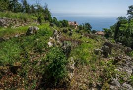 OPATIJA, LOVRAN, LIGANJ- građevinsko zemljište 1539m2 s pogledom na more, Lovran, Zemljište