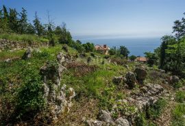 OPATIJA, LOVRAN, LIGANJ- građevinsko zemljište 1539m2 s pogledom na more, Lovran, Zemljište