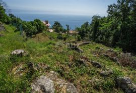 OPATIJA, LOVRAN, LIGANJ- građevinsko zemljište 1539m2 s pogledom na more, Lovran, Zemljište