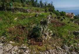 OPATIJA, LOVRAN, LIGANJ- građevinsko zemljište 1539m2 s pogledom na more, Lovran, Zemljište