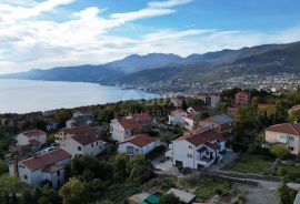 KASTAV, RUBEŠI- građevinsko zemljište 900m2 s pogledom na more  za stambenu zgradu-stanove/ obiteljsku kuću/ villu, Kastav, Земля