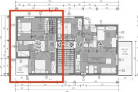 Zadar, Vir – Dvoetažni apartman C2 površine 81,07 m2 s pripadajućom krovnom terasom površine 30 m2, Vir, Apartamento